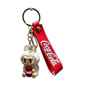 Labubu Coca-Cola Red and White Keychain bag charm NWOT
